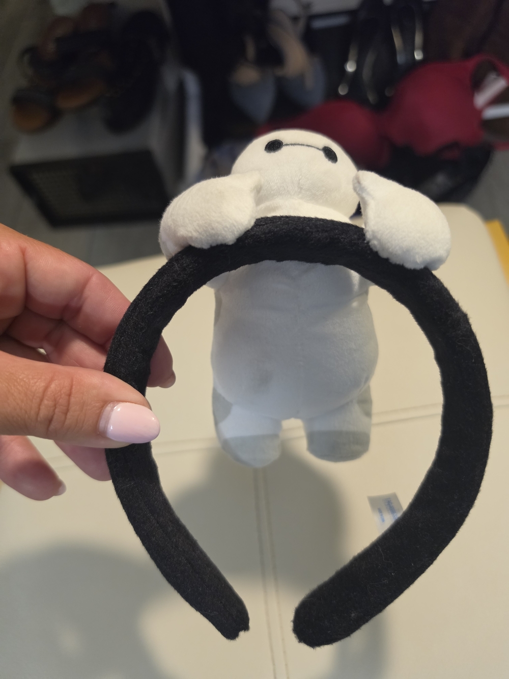 Tokyo Disney Plush Baymax Headband in White and Black - Picture 4 of 4